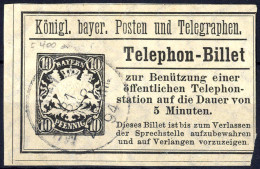 O 1891, 10 Pfg Schwarz, Mi. TB 5 - Sonstige & Ohne Zuordnung