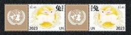 2023 - O.N.U. / UNITED NATIONS - NEW YORK - ANNO DELL CONIGLIO / YEAR OF THE RABBIT. MNH - Blokken & Velletjes