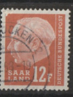 "Deutschland Saargebiet" - MiNr. 387 Deutschland Saargebiet Und Saarland 1957, 1. Jan./25. Mai. Bundespräsident Th. Heuß - Oblitérés