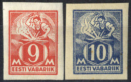 * 1922/24, Handwerker, 7 Werte, Ungezähnt (Mi. 32-38B / 100,- U. 49-56B / 125,-) - Estonia