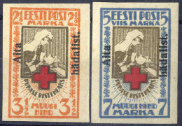 * 1923, Wohlfahrt, 2 Werte Ungezähnt, Geprüft (Mi. 46-47B / 120,- U. 67-68A / 300,-) - Estland