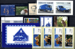 ** 2013, Kompletter Postfrischer Jahrgang Mit 16 Marken, Zwei Markenheftchen, Zwei Blöcken Und ATM Mi. 21-24, Mi. 766-79 - Faroe Islands