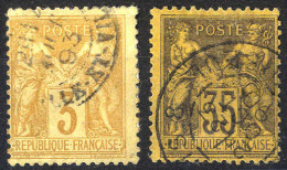 O 1877, Allegorien II, Kleinsatz 1 C Bis 35 C, 8 Werte, Mi. 68-75 - Sonstige & Ohne Zuordnung