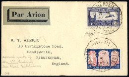 Cover 1930, Flugpostbrief Vom 10.11.1930 Von Paris Nach Birmigham (England), Frankiert Mit Einer Flugpostmarke 1,50 Fr.  - Sonstige & Ohne Zuordnung