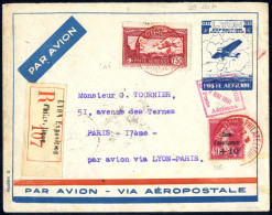 Cover 1931, Eingeschriebener Vordruckbrief Für Die Flugpostaustellung In Lyon Vom 8.5. Nach Paris, Mit Allen Stempeln, M - Sonstige & Ohne Zuordnung