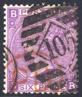 O 1867-80, 6 D. Plate 8, Unif. 34A SG 109 - Otros & Sin Clasificación