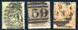 O 1873/80, 3 Werte Mit Wasserzeichen 4Z, U. 59-61 SG 153-156 / 1050,- - Autres & Non Classés