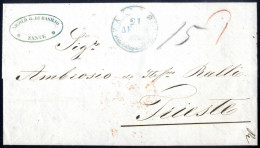 Cover 1858, Brief Von Zante Am 21.12. Nach Triest - Other & Unclassified