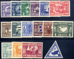 ** 1930, Allthing, Komplette Serie 16 Werte, Postfrisch, Mi. 125-140 - Autres & Non Classés