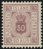 * 1895, 50 A Rotlila, Neudruck, Mi. D8A Unif. 9 Facit Tj9N - Otros & Sin Clasificación