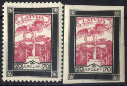 * 1933, Hilfsfonds, Gezähnt Und Ungezähnt, 8 Werte (Mi. 215-18A+B / 52,- U. A21-24A+B / 170,-) - Lettonie