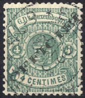 O 1875/79, 4 C. Blaugrün Mit Breitem Aufdruck Type I, Stempel Ohne Obbligo, Mi. D 12 IA - Other & Unclassified