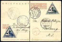 Cover 1933, Sonderflugpostkarte Von Gravenhage Am 3.12. Nach Bandoeng Und Retour Am 31.12., Muller 192 (1000 Punkte) - Other & Unclassified