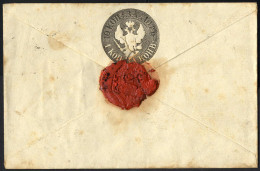 Cover 1865, Reichsadler Mit Schmalem Schwanz, Umschlag 10 (+1) K Schwarz, 118-120*70-80 Mit Klappenschnitt IV, Mi. U10B - Sonstige & Ohne Zuordnung