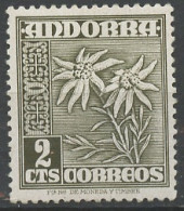 Andorre Espagnol - Andorra 1948-53 Y&T N°43A - Michel N°52 * - 2c Edelweiss - Nuevos