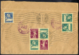 Cover 1930, Eingeschriebener Brief Von Luzern Nach Washington Rückseitig Frankiert über 50 C Aus Markenheftchen 22 Und T - Other & Unclassified