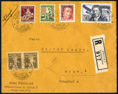 Cover 1928, Eingeschriebener Brief Von Zürich 3 Am 30.1. Nach Wien (Österreich) Frankiert Mit Satz Pro Juventute 1927 Un - Other & Unclassified
