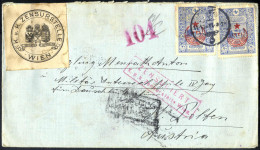Cover 1916, Brief Nach St. Pölten (Österreich) Frankiert Mit 50 Jahre Post überdruckt Mit Rotem 5 Zackstern über Türkisc - Autres & Non Classés