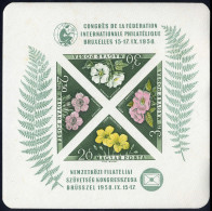 ** 1958, Blumenblock Gezähnt Und Ungezähnt, Gummi Leicht Fleckig, Mi. Bl 28 A+B - Autres & Non Classés