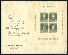 Cover 1935, Erstagsbrief Des Blocks Zur Philatelistischen Ausstellung In Buenos Aires, Mi. Bl 1 - Autres & Non Classés