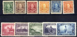 * 1935, König Georg V, Komplette Serie 11 Werte, Gez. 12 Ungebraucht, SG 341-351 Mi. 184-194 - Autres & Non Classés