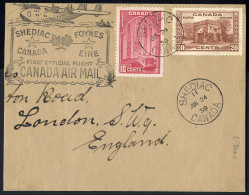 Cover 1939, Erstflug Shediac - Foynes, Brief Vom 24.6.1939 Nach London Mit Mi. 204 + 206 Frankiert (Muller 750P.) - Andere & Zonder Classificatie