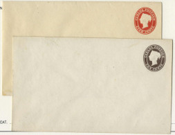 **/cover 1860/64, Ungebrauchte 5 Und 10 Cents Ganzsachenumschläge, HG B1+2 - Other & Unclassified