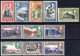 * 1935/36, König Georg V Und Darstellungen, Komplette Serie 11 Werte Ungebraucht, SG 368-378 Mi. 216-226 - Ceylon (...-1947)