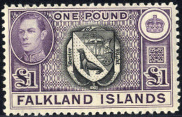 ** 1938, Definitives, King George VI, 13 Pieces. Without 148, 150, 152, 156, 159 (SG 146-63) - Falklandeilanden