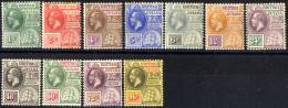 * 1913/17, König Georg V Und Fregatte Sandbach, Komplette Serie 11 Werte Wz. 3 Ungebraucht, SG 259-269 Mi. 128-138 - British Guiana (...-1966)