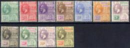 * 1921/27, König Georg V Und Fregatte Sandbach, Komplette Serie 11 Werte Wz. 4 Ungebraucht, SG 272-282 Mi. 140-150 - Britisch-Guayana (...-1966)