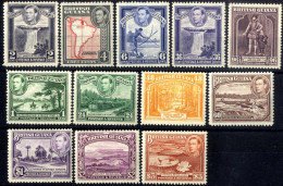 * 1938/52, Landesmotive, Komplette Serie 12 Werte Wz. 4 Ungebraucht, Einige Werte Mit Leichten Rostspuren Im Gummi, SG 3 - British Guiana (...-1966)