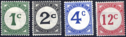 * 1940, Komplette Serie 4 Werte Wz. 4 Ungebraucht, SG D1-4 Mi. 1-4 - Guyane Britannique (...-1966)