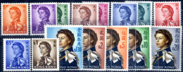 ** 1962, Freimarken Königin Elisabeth II., Komplette Postfrische Serie Aus 15 Werten, Mi 196/210 Xy /360.- . - Sonstige & Ohne Zuordnung