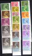 ** 1990, Freimarken Königin Elisabeth II., Komplette Postfrische Serie + 1,40$ Und 1,80$, Alle Werte Im Paar, Mi. 507IV  - Other & Unclassified