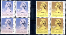 ** 1991, Freimarken Königin Elisabeth II., Beide Werte In Zwei Viererblöcken Und Postfrisch, Mi. 609-10 / 44.- . - Otros & Sin Clasificación