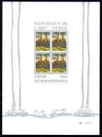 ** 1985, Vapor Hundertwasser, 3 Val. In Minifogli Da Quattro Esemplari, Rari (Mi.Bl.7-9) - Islas De Cabo Verde