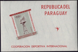 ** 1962, Int. Zusammenarbeit Im Sport (I) (Mi. Bl. 29) - Paraguay