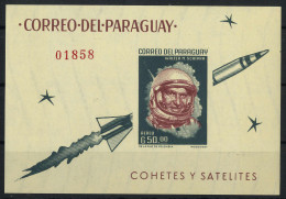 ** 1963, Raumfahrt, Blockausgabe, Ungezähnt (Mi. Bl. 37 / 150,-) - Paraguay