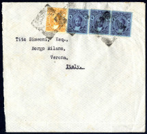 Cover 1926, Letter To Verona, Shortened At Left, SG 278,281 - Zanzibar (...-1963)