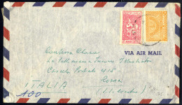 Cover 1956, Flugpostbrief Vom Mai 1956 Nach Rom Mit 5G. Und Zwangszuschlagsmarke Frankiert (Mi. 19) - Saudi Arabia