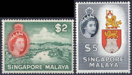 ** 1955-59, Definitve Set 15 Values, 30 C. Stained, SG 38-52 - Singapur (...-1959)