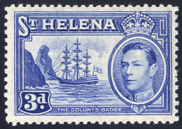 * 1935, 3d. Ultramarin, Mi. 102 SG 135 - Saint Helena Island