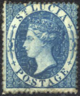 * 1860, Königin Viktoria, 4 P Blau, Wz. 1 Ungebraucht, Sign. A Diena, SG + Mi. 2 - Ste Lucie (...-1978)