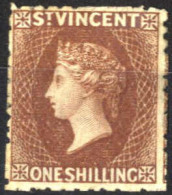 * 1861/70, Königin Viktoria, 1 Sh Braun, Gez. 11-12½, Ungebraucht, Sign. A Diena, SG 14 Mi. 7 - St.Vincent (...-1979)