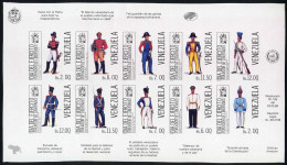 ** 1988, Uniformen, Komplette Serie 10 Werte Im Kleinbogen Ungezähnt, Postfrisch, Mi. 2535-2544 U - Venezuela