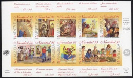 ** 1995, Weihnachten Im Kleinbogen Ungezähnt, Mi. 2941-2950 U - Venezuela