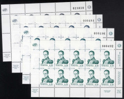 ** 1997, "Simon Bolivar", Komplette Serie 15 Werte In Kleinbögen, Postfrisch, Mi. 3059-3073 / 700,- - Venezuela