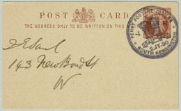 Grossbritannien / United Kingdom 1890, Ganzsachen-Karte Penny Postage Jubilee South Kensington  - Briefe U. Dokumente