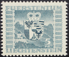 1945 Liechtenstein; 5 Fr Einzelwert Wappen, Postfrisch/MNH, MiNr. 243, ME 35,- - Otros & Sin Clasificación